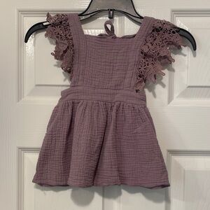 Lavender Lace Sleeve Kids Dress